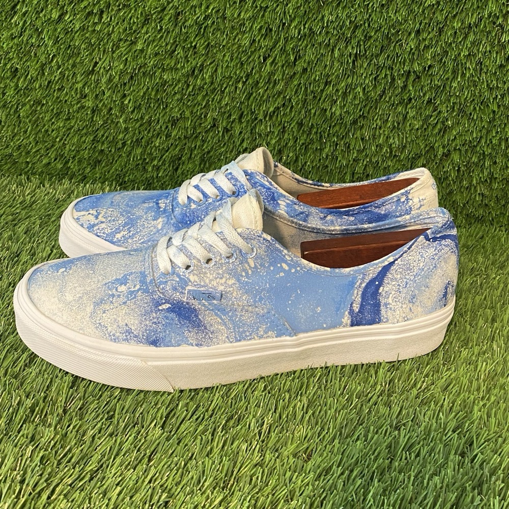 Vans Classic Tie Dye Style W/ Custom Blue Hydro dip men's 11.5 Lace Up Shoes